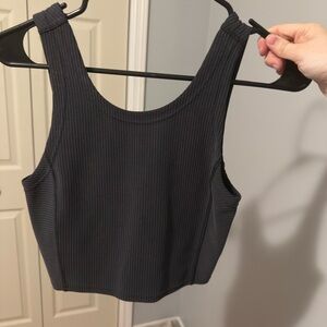 lululemon athletica Black Ribbed Tank Top